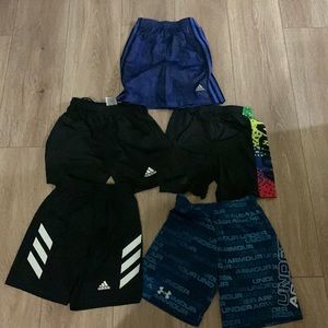 Under Armour and Adidas youth shorts Sz small